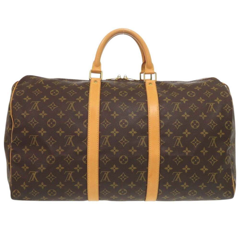 LOUIS VUITTON Authentic Brown Monogram Keepall 50 Boston Bag - Picture 2 of 10
